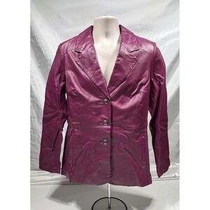 Denim & Co. Genuine Leather Woman Jacket Size‎ M